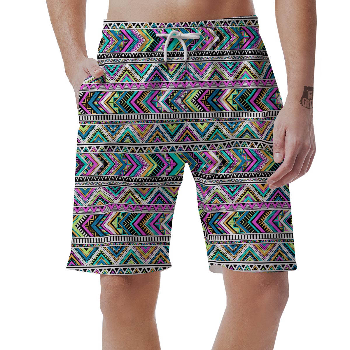 Indian Aztec Men's Shorts-grizzshop