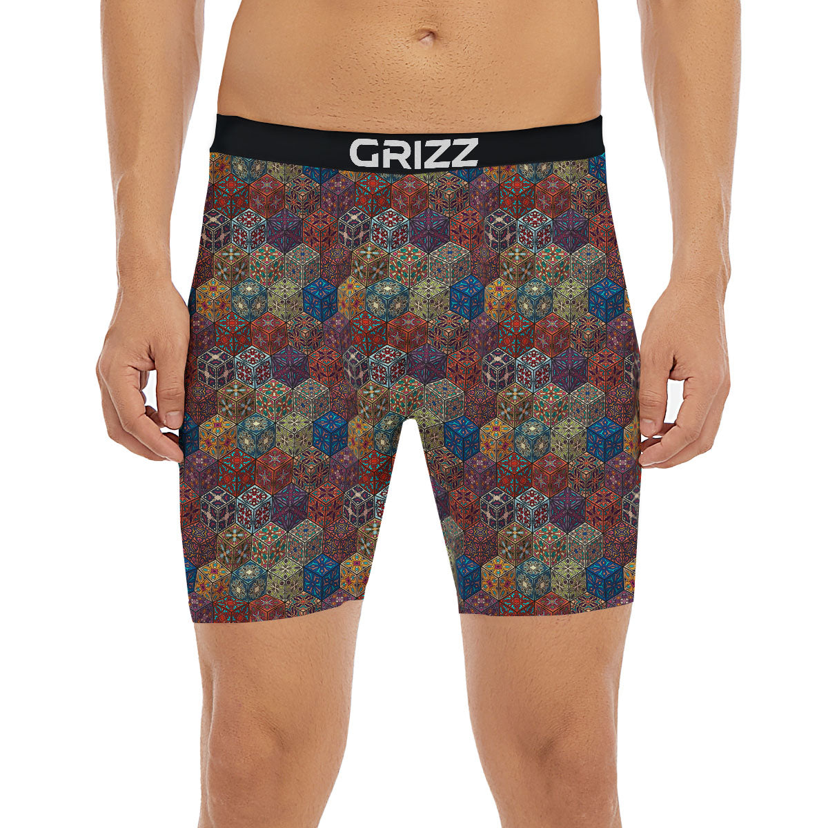 Indian Box Bohemian Print Pattern Boxer Briefs-grizzshop