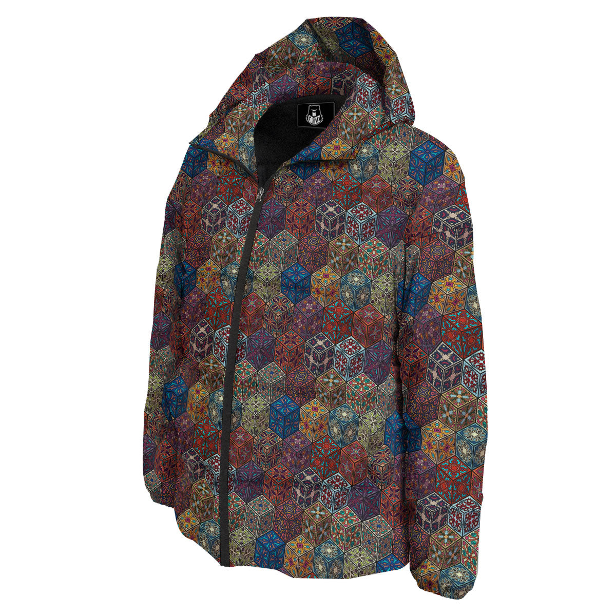 Indian Box Bohemian Print Pattern Down Jacket-grizzshop