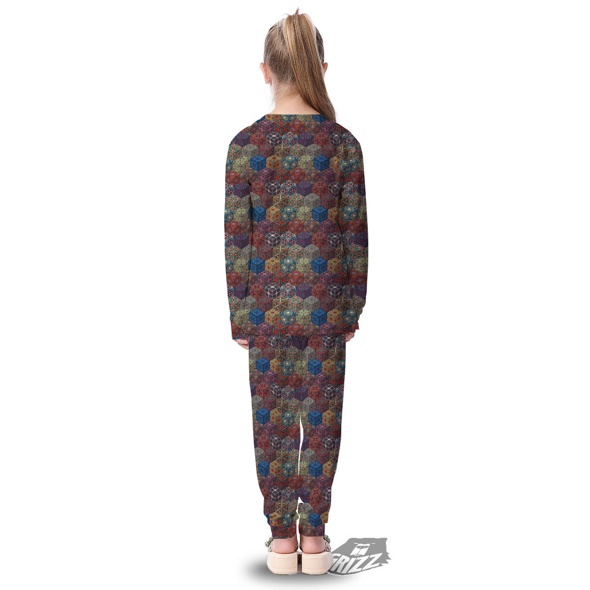 Indian Box Bohemian Print Pattern Kid's Pajamas-grizzshop