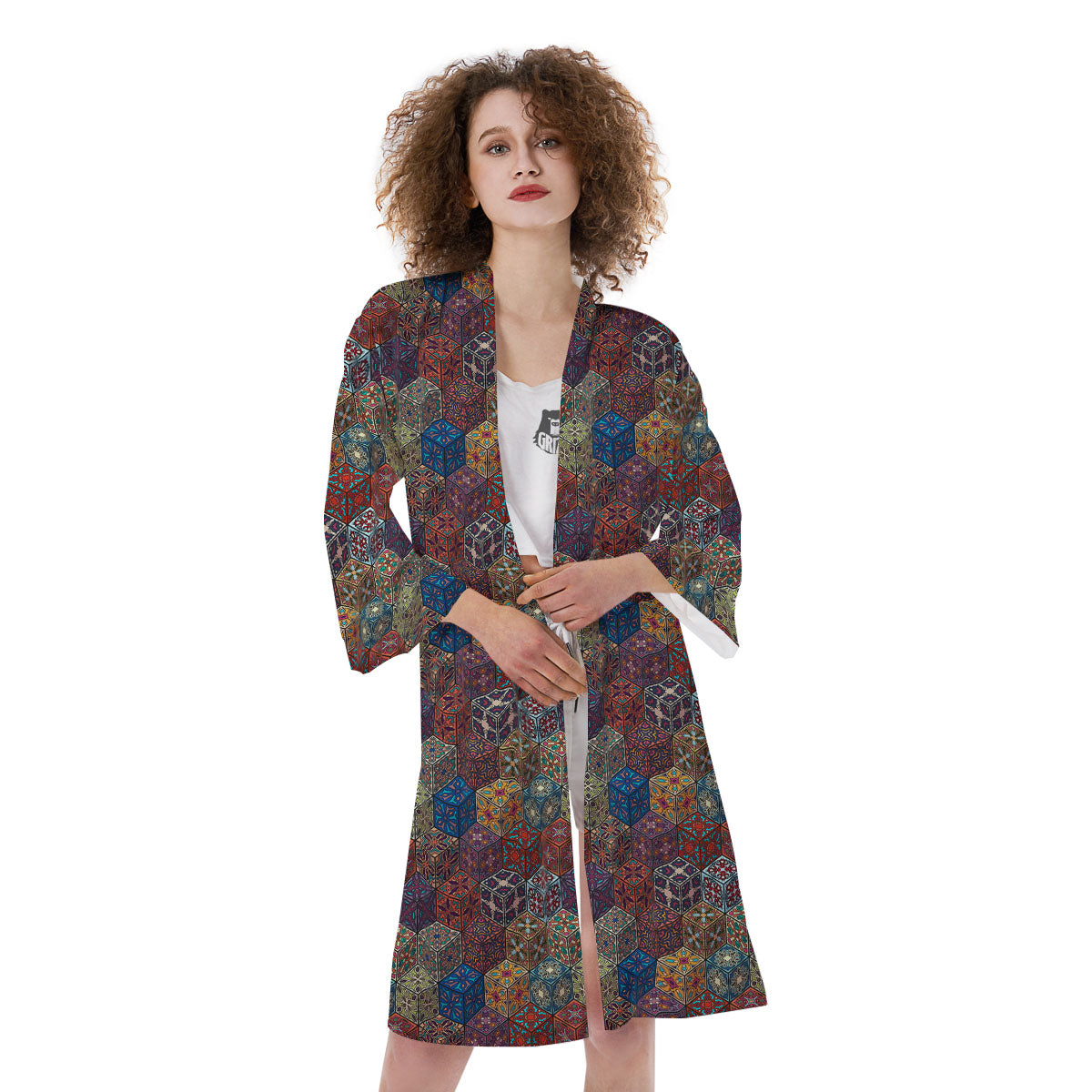 Indian Box Bohemian Print Pattern Kimono-grizzshop