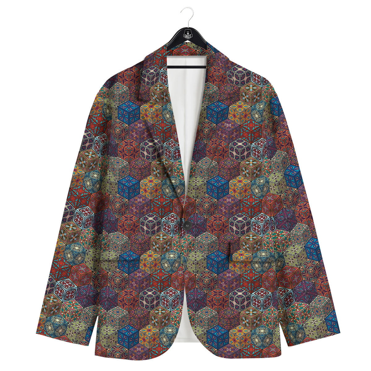 Indian Box Bohemian Print Pattern Men's Sport Coat-grizzshop