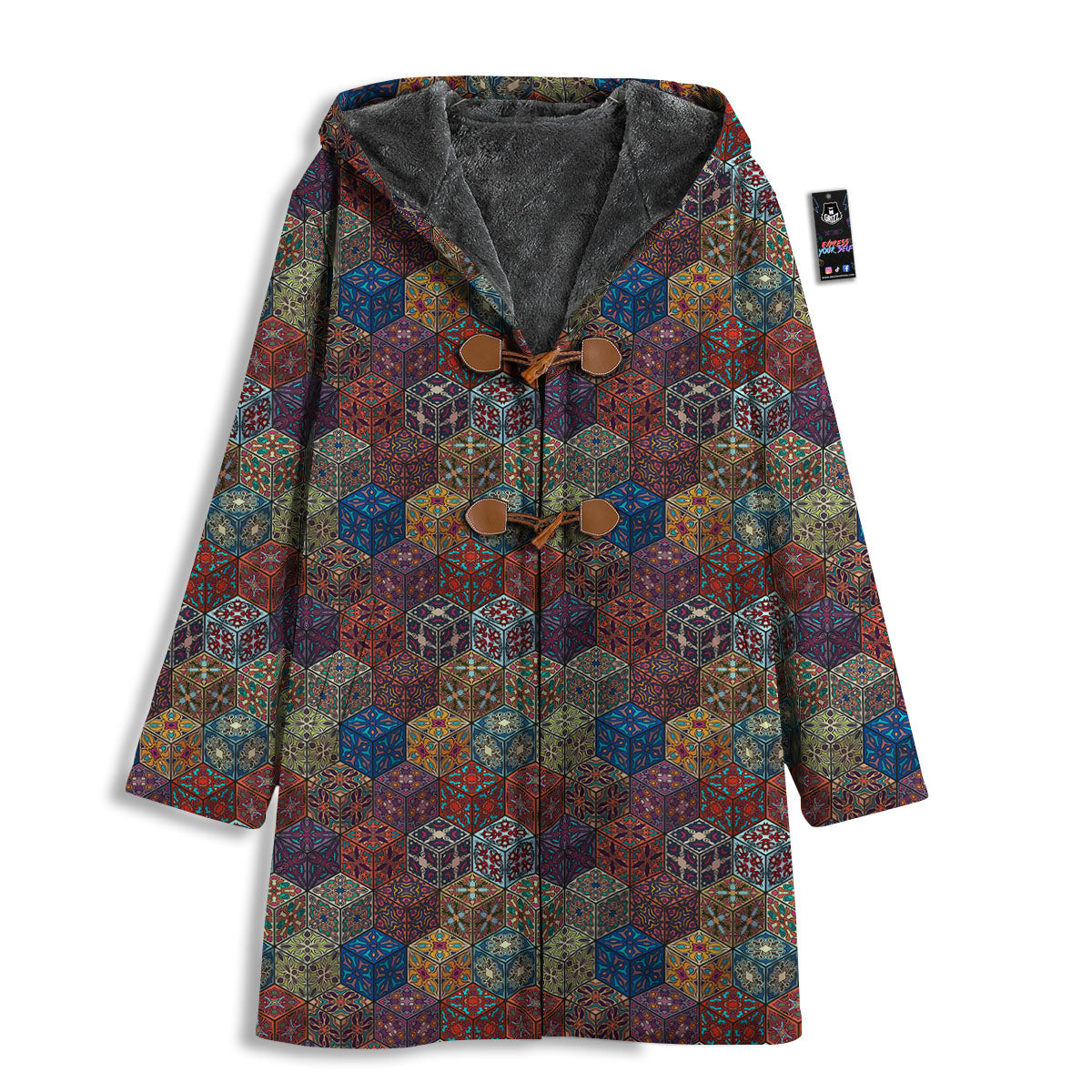 Indian Box Bohemian Print Pattern Men's Windbreaker Jacket-grizzshop
