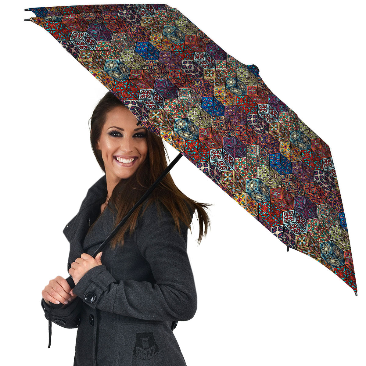 Indian Box Bohemian Print Pattern Umbrella-grizzshop