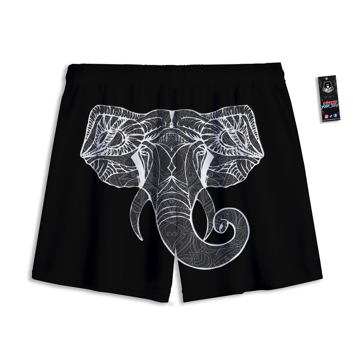 Koi Carp Golden Spiritual Print Mesh Shorts