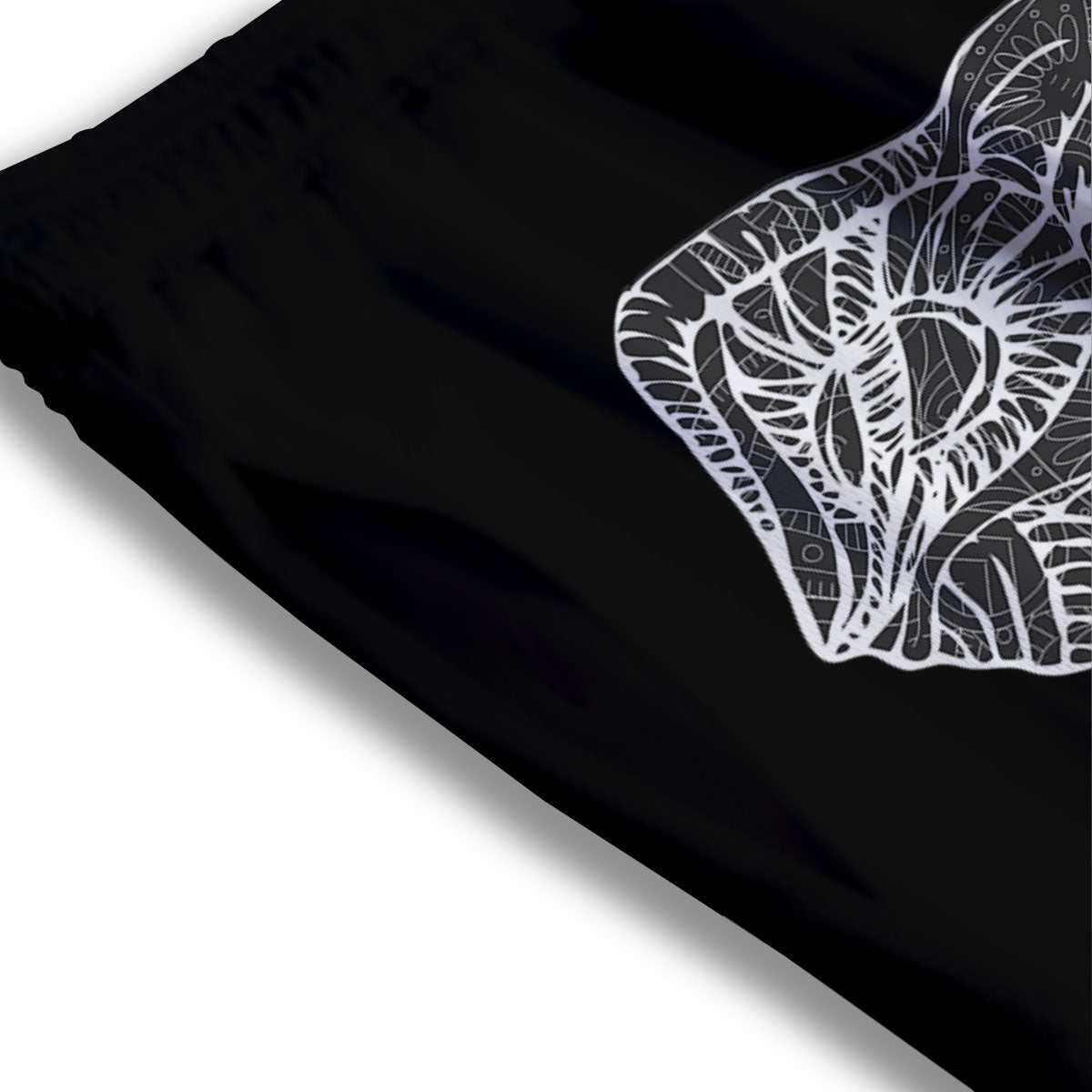 Koi Carp Golden Spiritual Print Mesh Shorts