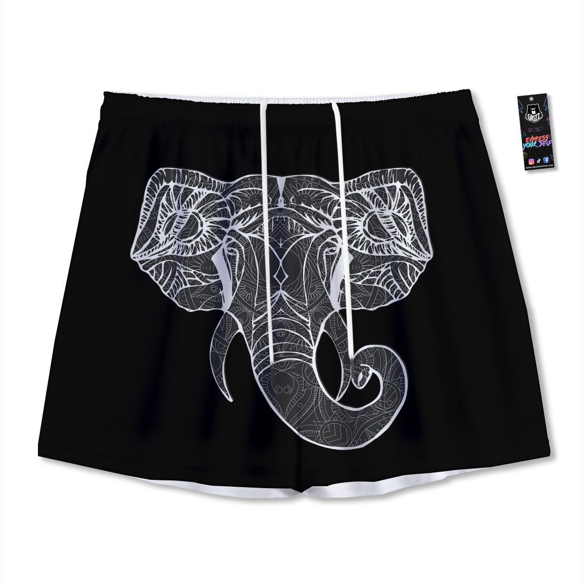Koi Carp Golden Spiritual Print Mesh Shorts