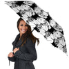 Indian Elephant White And Black Print Pattern Umbrella-grizzshop