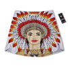 Indian Girl Native American Print Men's Running Shorts-grizzshop