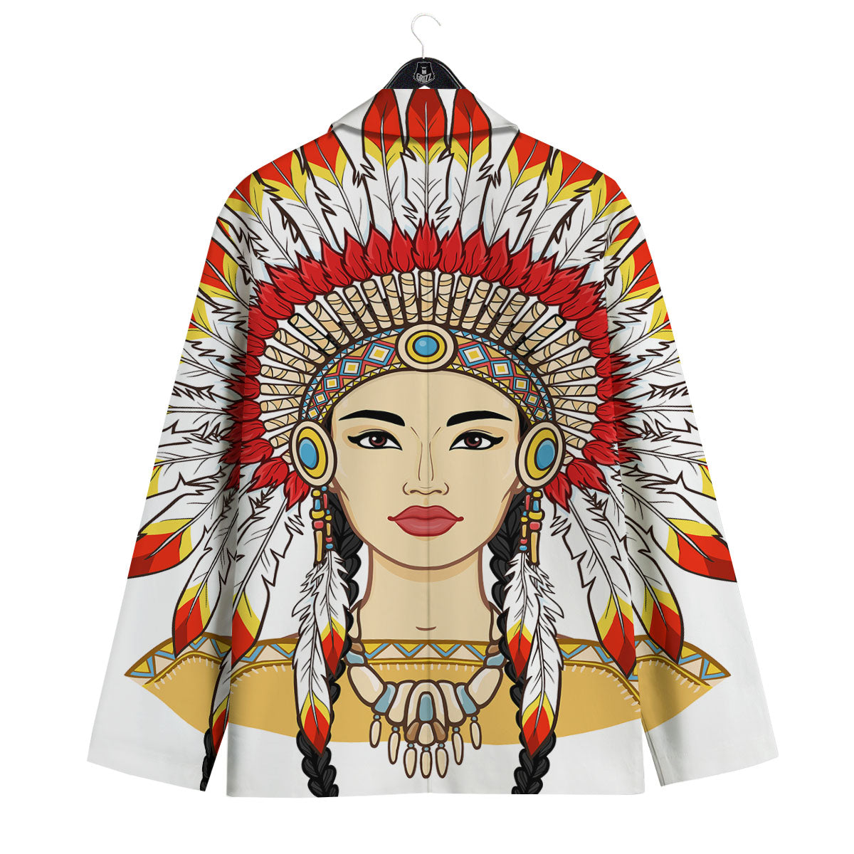 Indian Girl Native American Print Men's Sport Coat-grizzshop