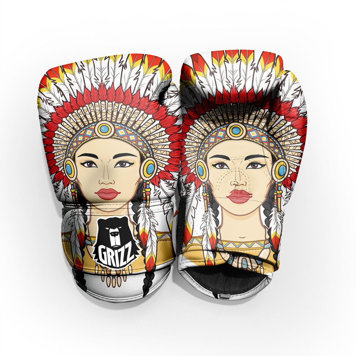 Indian Girl Native American Print Pro Boxing Glove