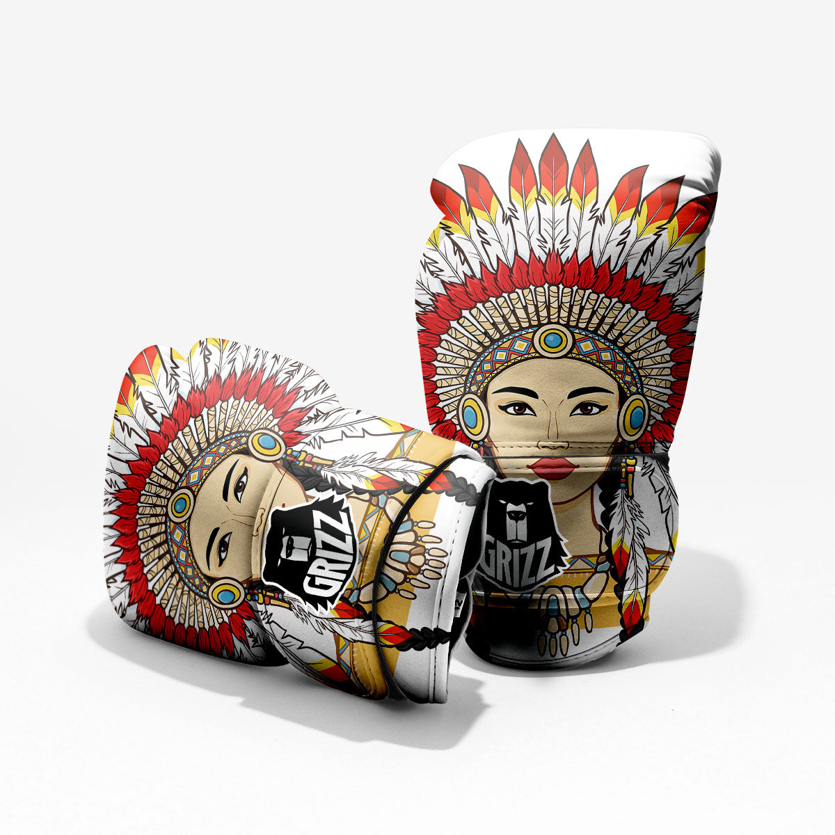 Indian Girl Native American Print Pro Boxing Glove