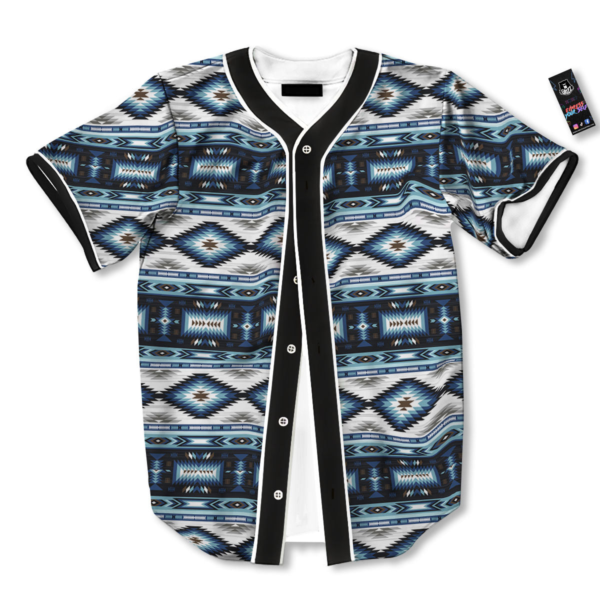 Indian Native American Print Pattern Baseball Jersey-grizzshop