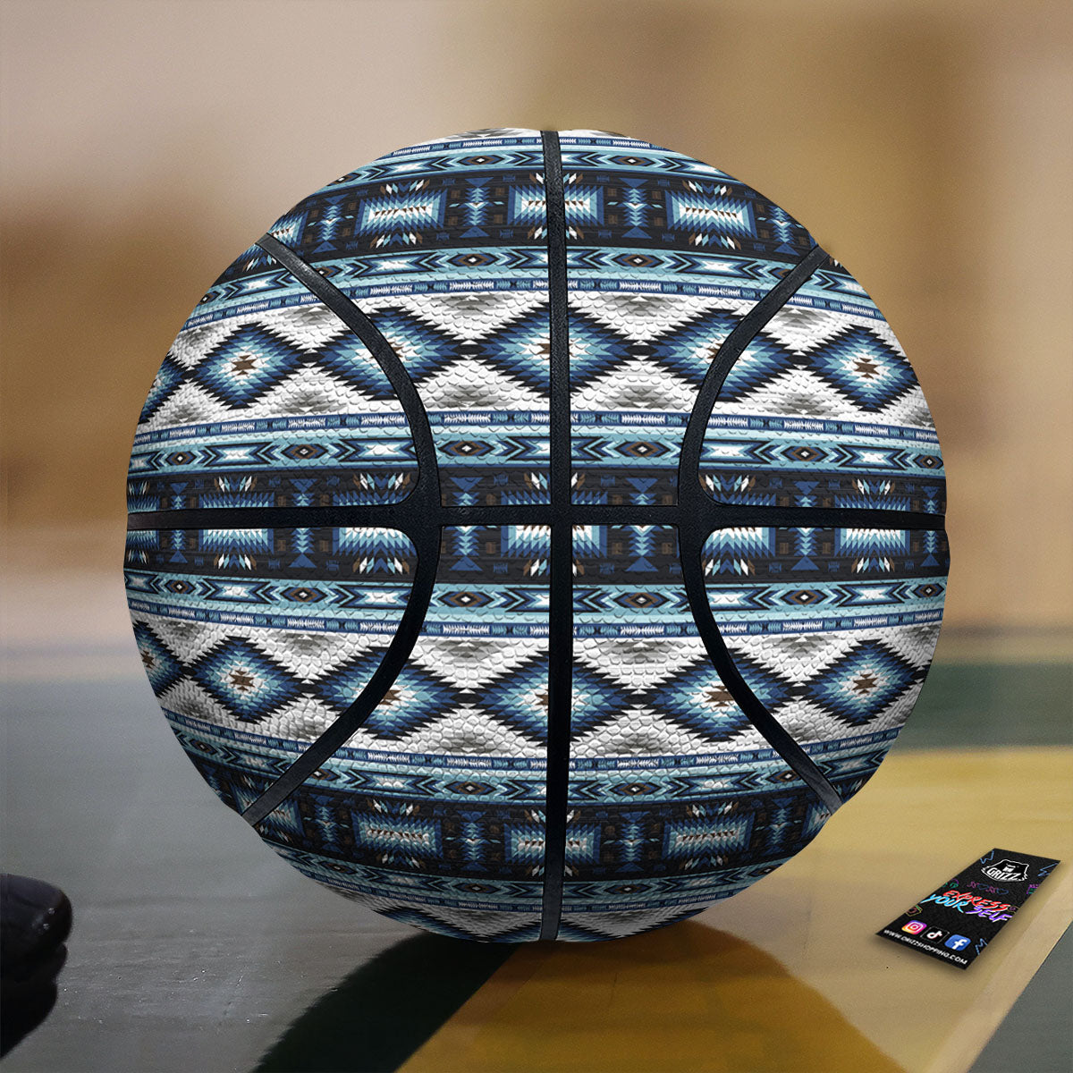 Indian Native American Print Pattern Basketball-grizzshop