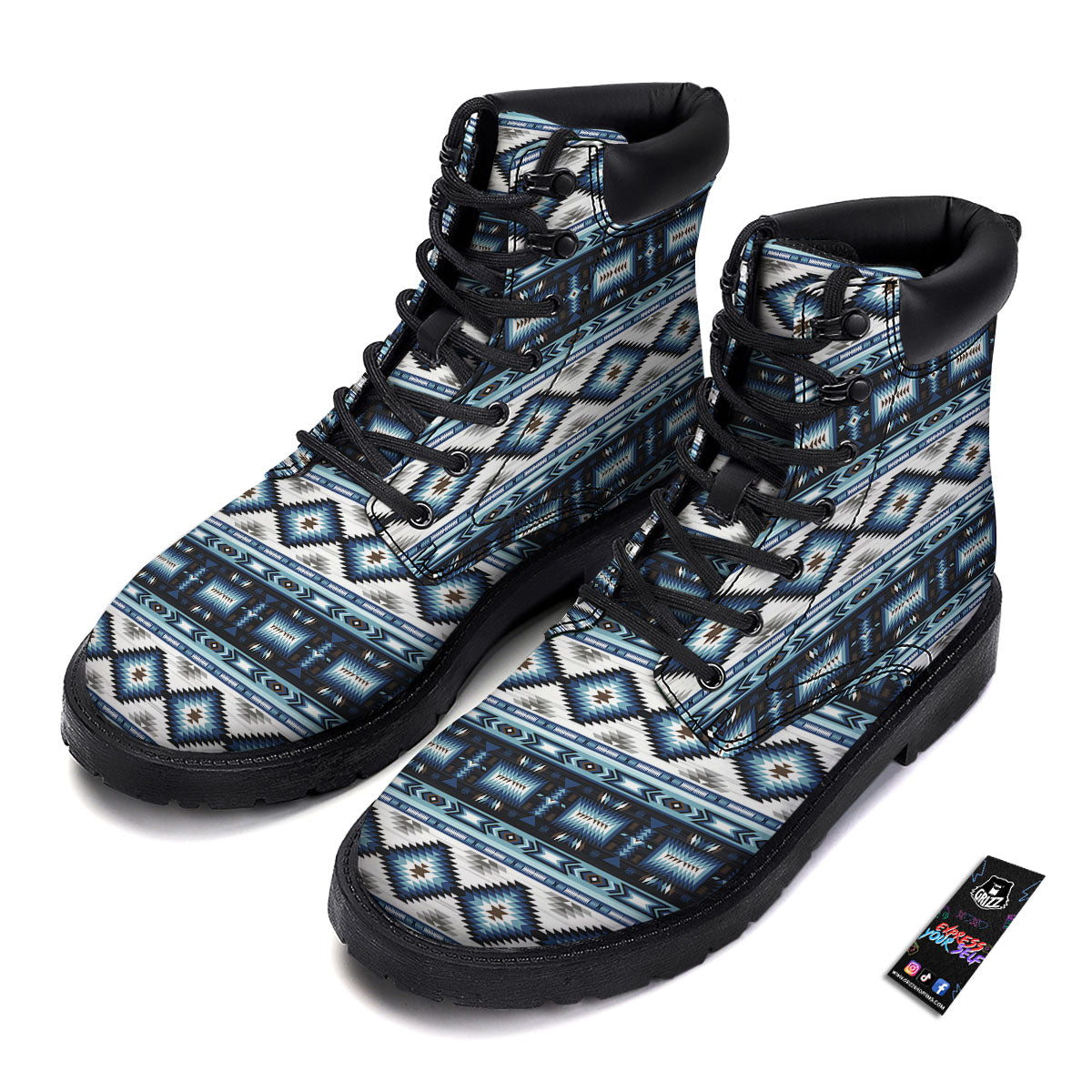 Indian Native American Print Pattern Boots-grizzshop