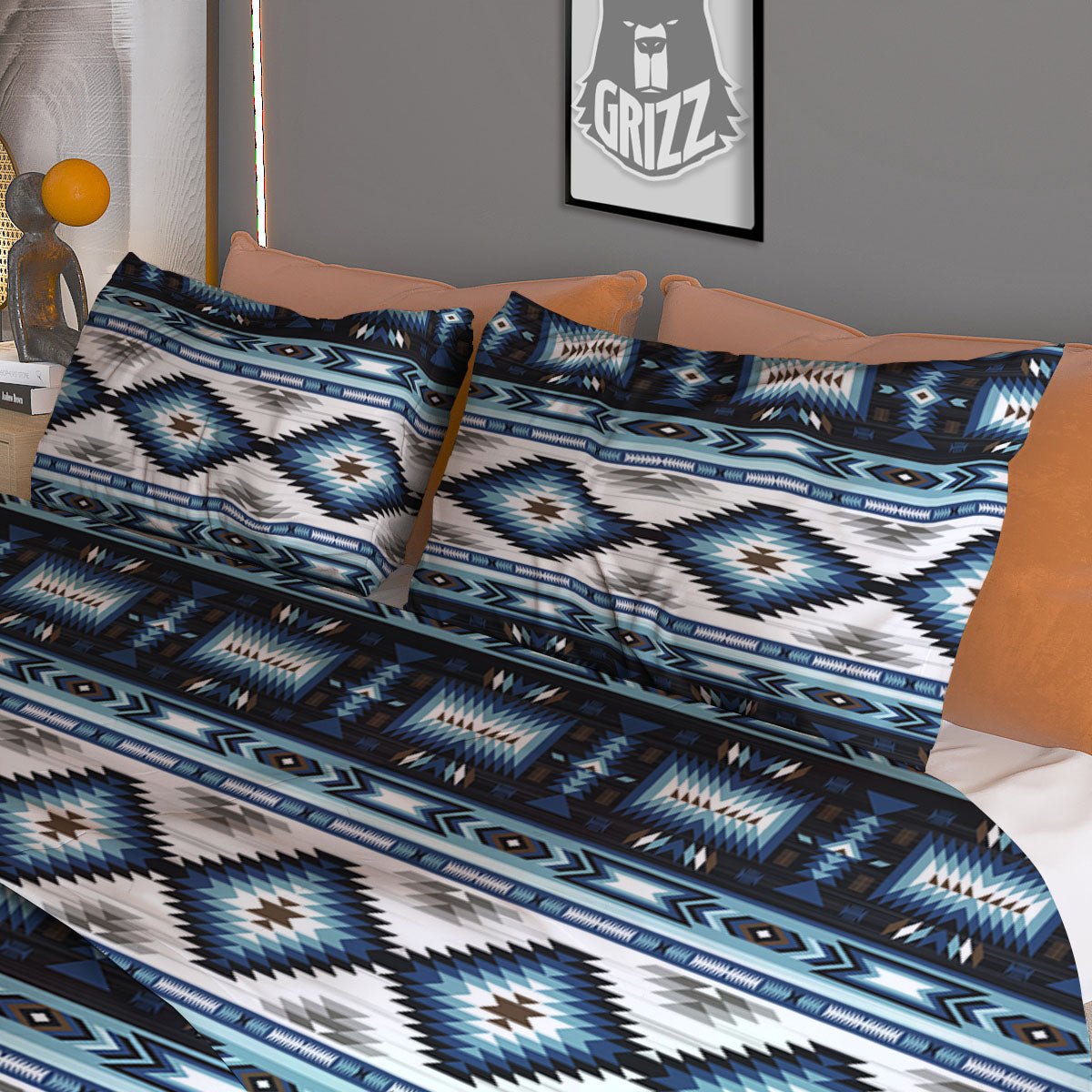 Indian Native American Print Pattern Duvet Cover Bedding Set