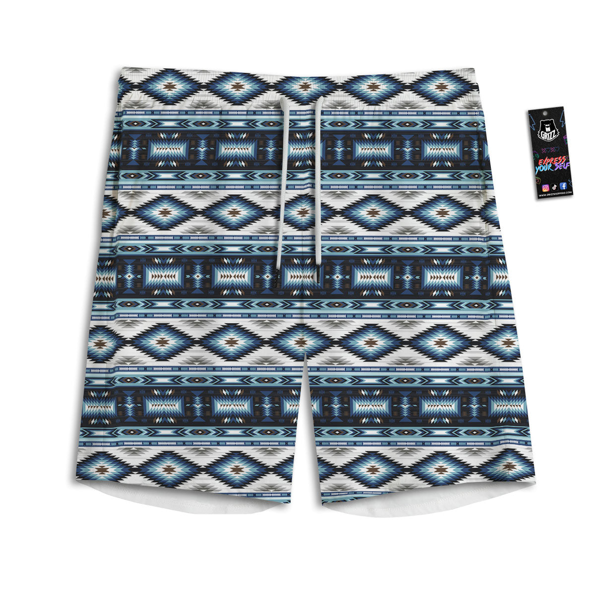 Indian Native American Print Pattern Men's Athletic Shorts