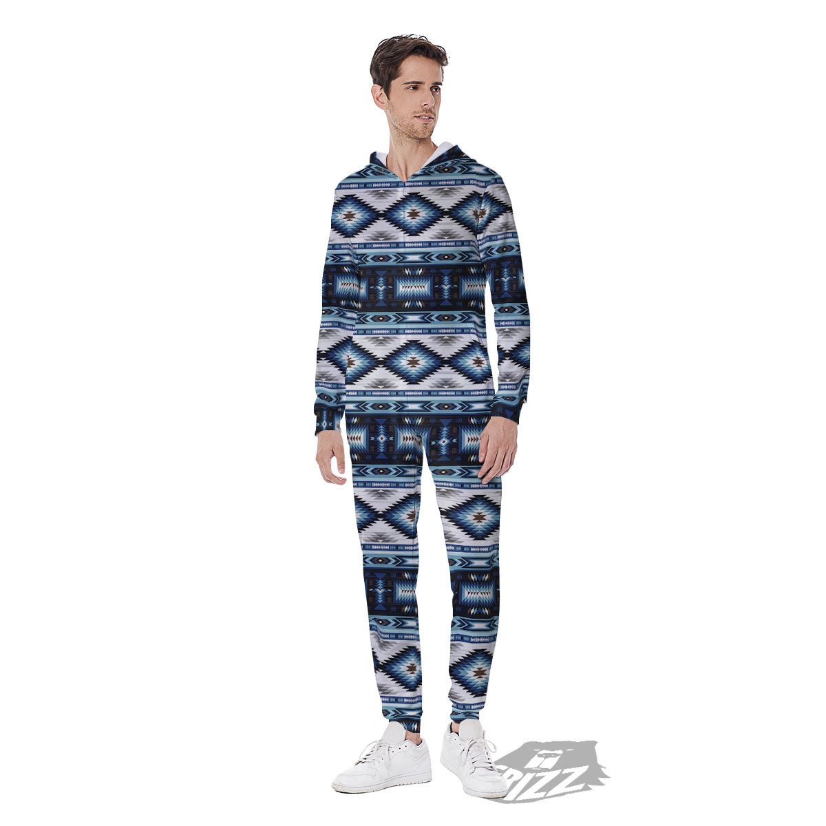Indian Native American Print Pattern Men's Jumpsuit-grizzshop