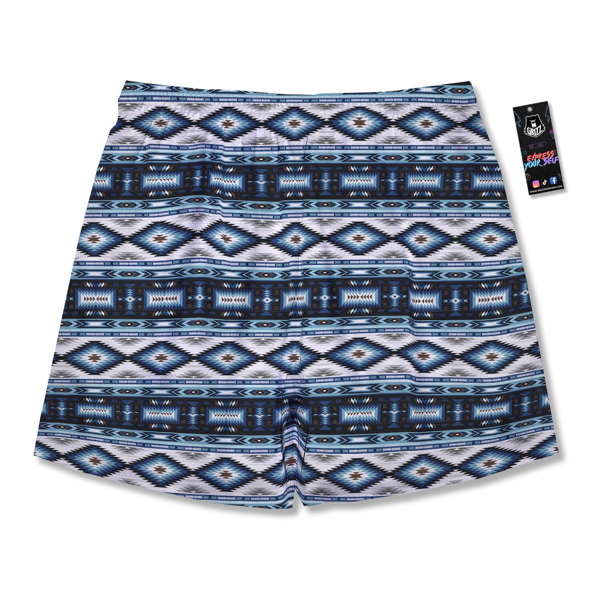 Indian Native American Print Pattern Men's Running Shorts-grizzshop