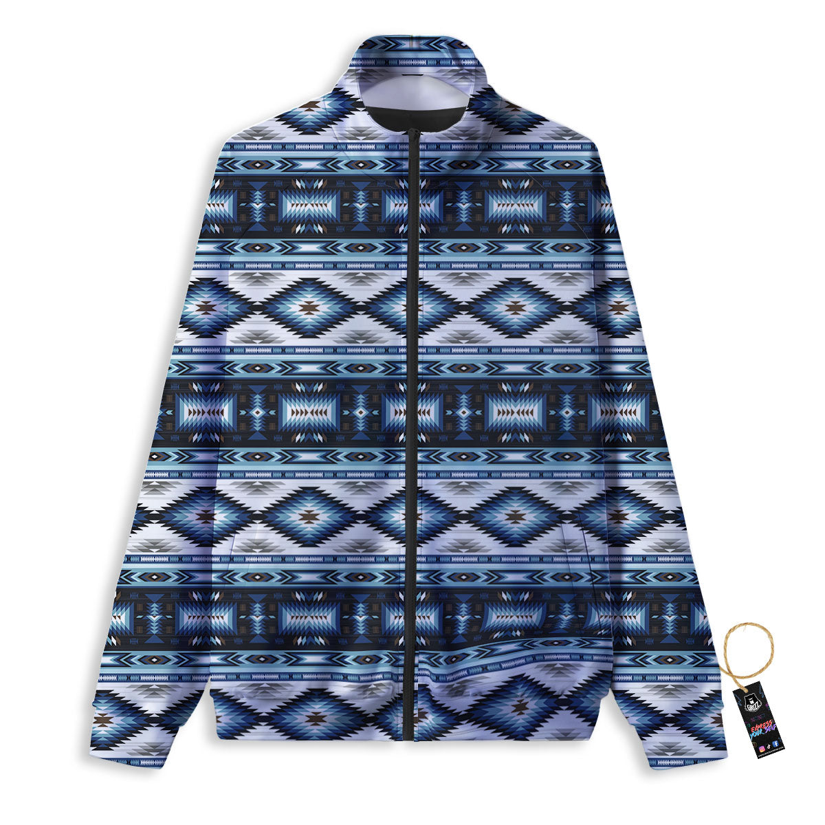 Indian Native American Print Pattern Track Jacket-grizzshop