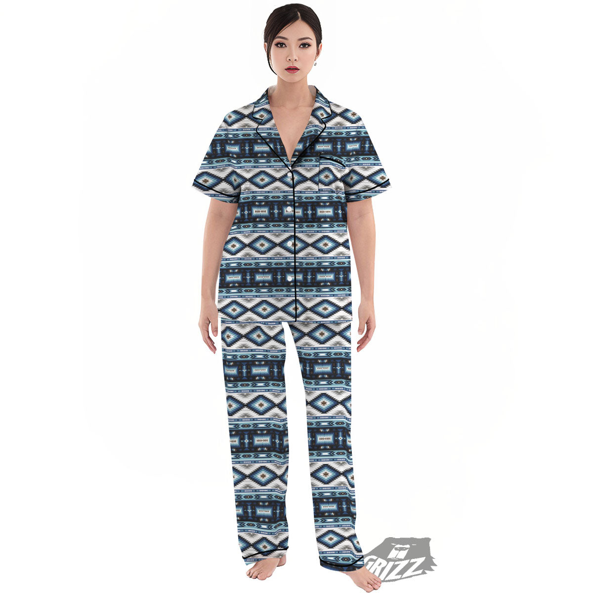 Indian Native American Print Pattern Women's Pajamas Set-grizzshop