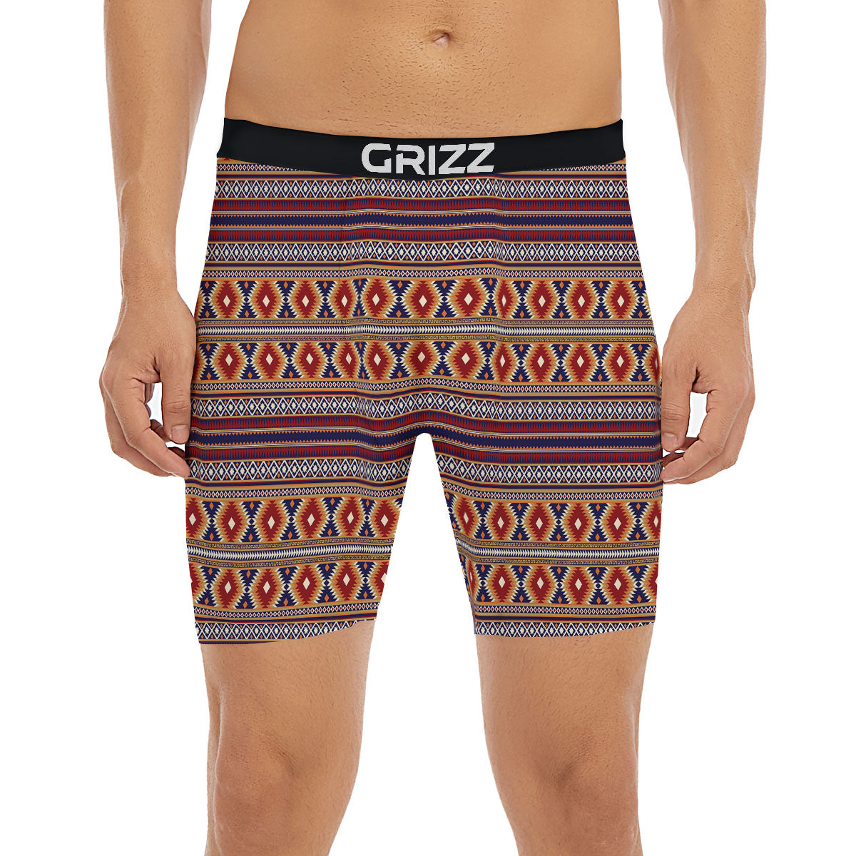 Indian Native Tribal Print Pattern Boxer Briefs-grizzshop