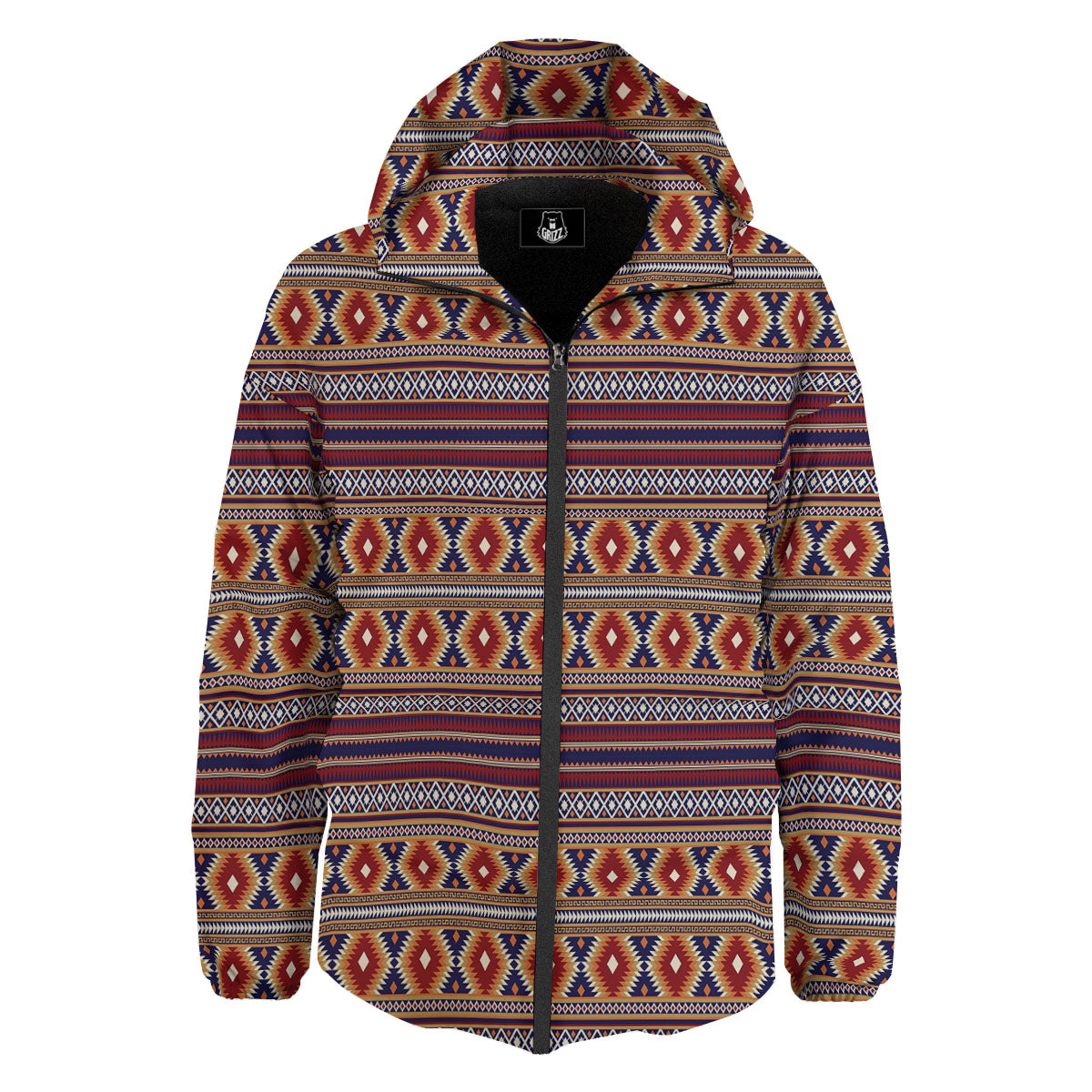 Indian Native Tribal Print Pattern Down Jacket-grizzshop