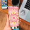 Indian Paisley Bandana Pink Print Tumbler-grizzshop