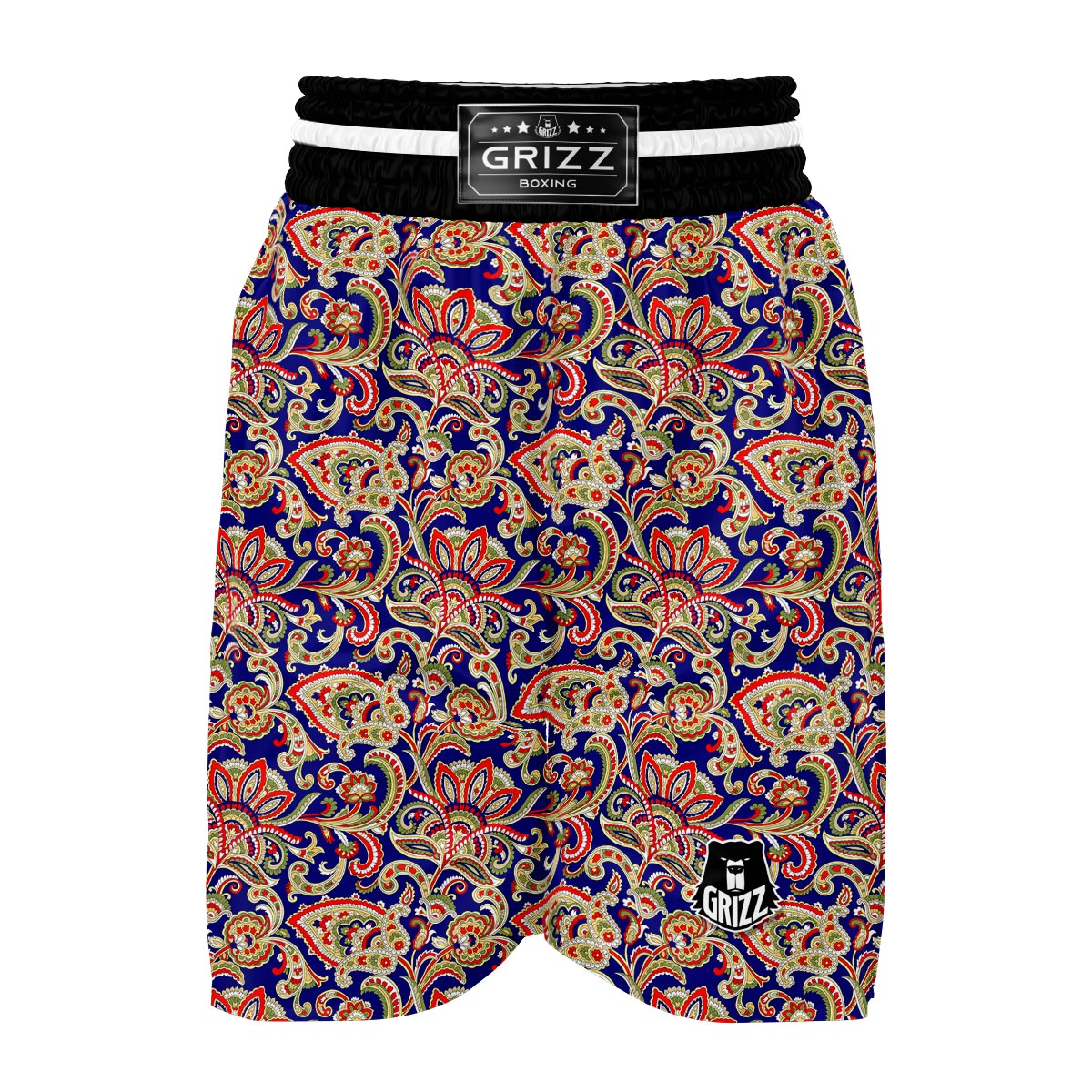 Indian Paisley Boxing Shorts-grizzshop