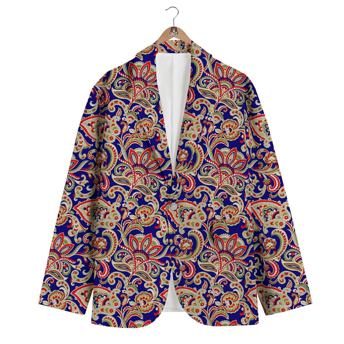 Indian Paisley Men's Blazer-grizzshop