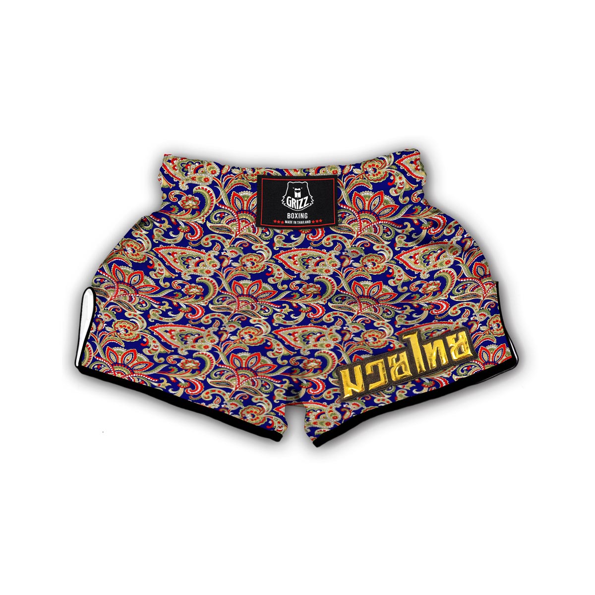 Indian Paisley Muay Thai Boxing Shorts-grizzshop