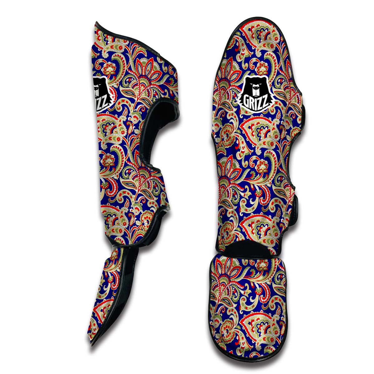 Indian Paisley Muay Thai Shin Guards-grizzshop