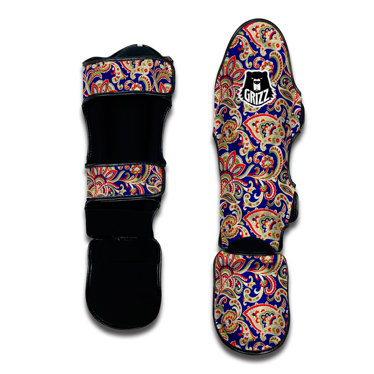 Indian Paisley Muay Thai Shin Guards-grizzshop