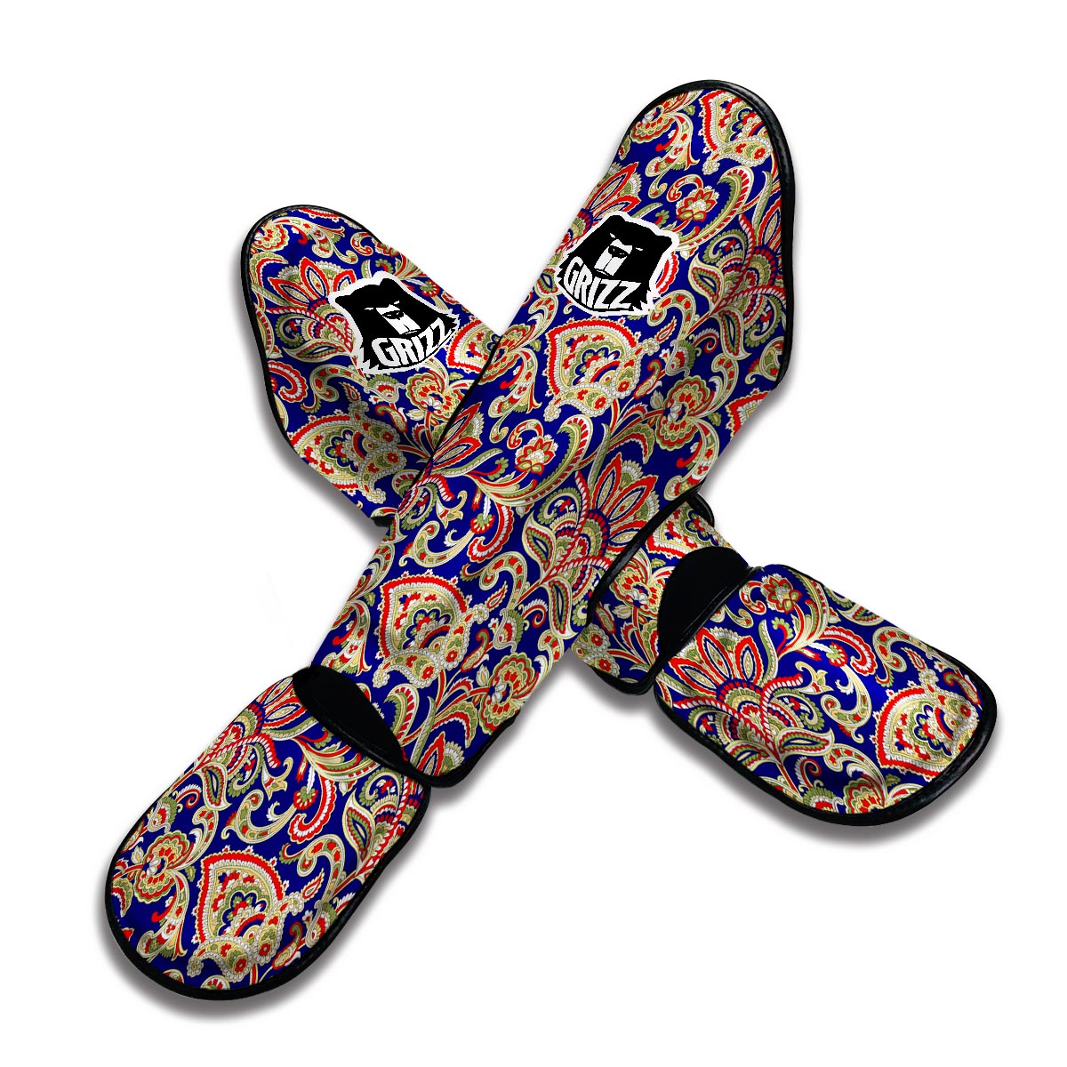 Indian Paisley Muay Thai Shin Guards-grizzshop