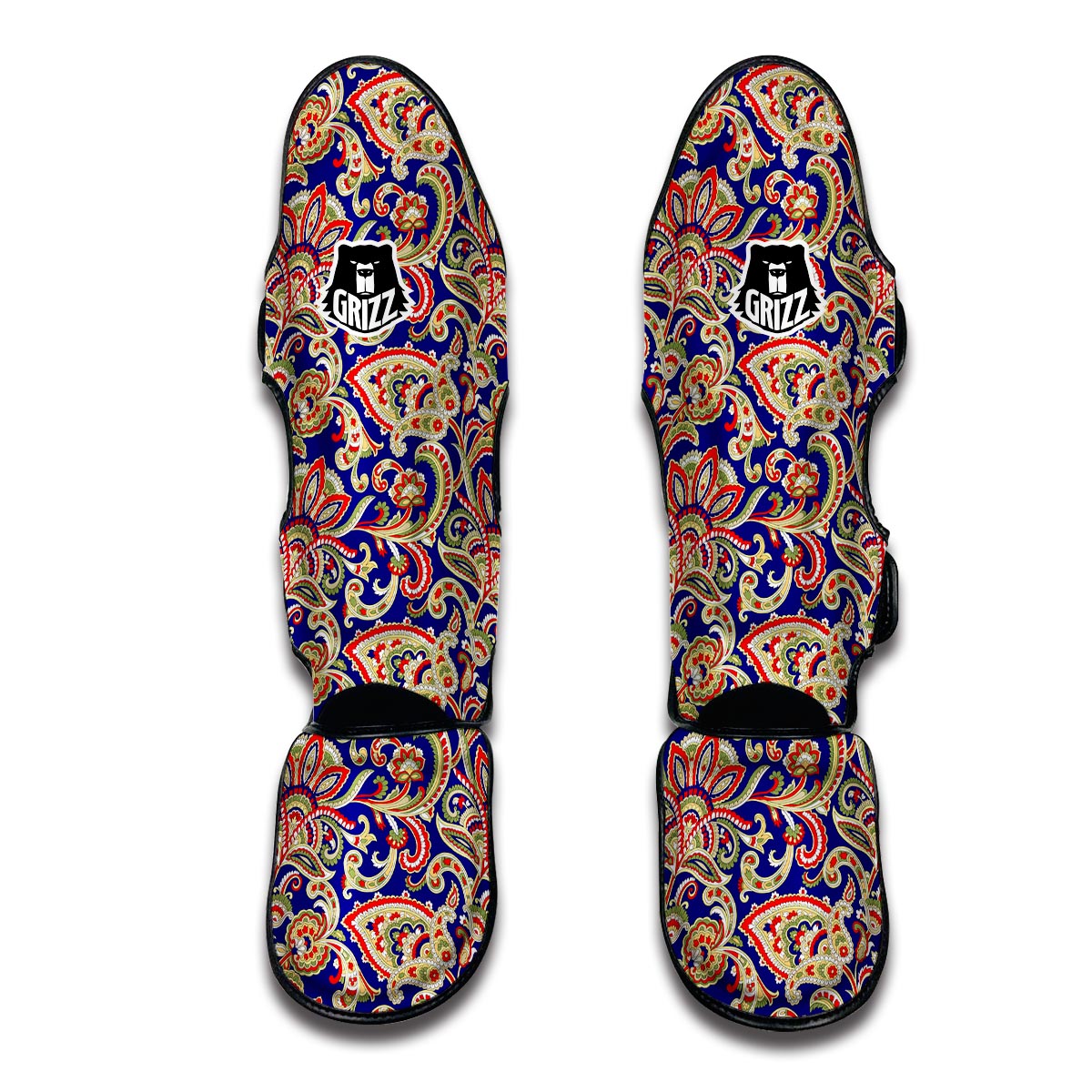 Indian Paisley Muay Thai Shin Guards-grizzshop