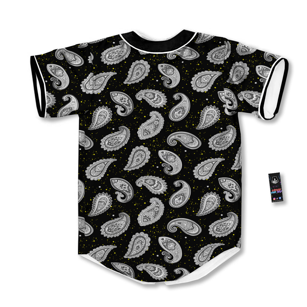 Indian Rug Tribal And Yellow Star Print Pattern Baseball Jersey-grizzshop