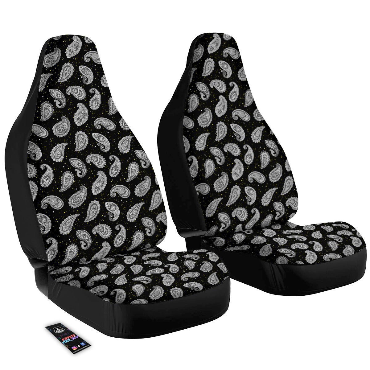 Indian Rug Tribal And Yellow Star Print Pattern Car Seat Covers-grizzshop