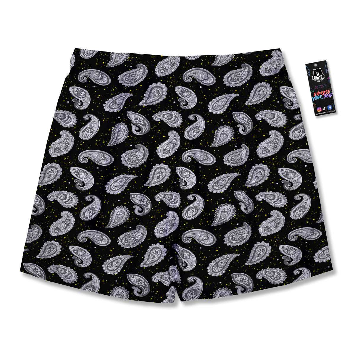 Indian Rug Tribal And Yellow Star Print Pattern Men's Running Shorts-grizzshop