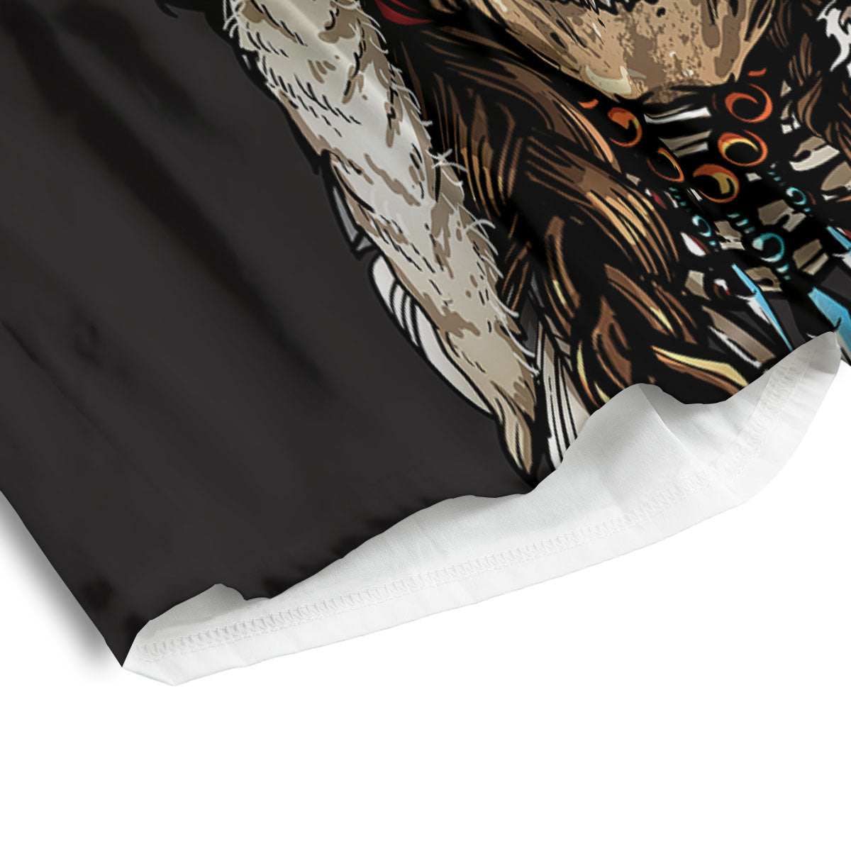 Indian Skull Native American Print Men's Athletic Shorts