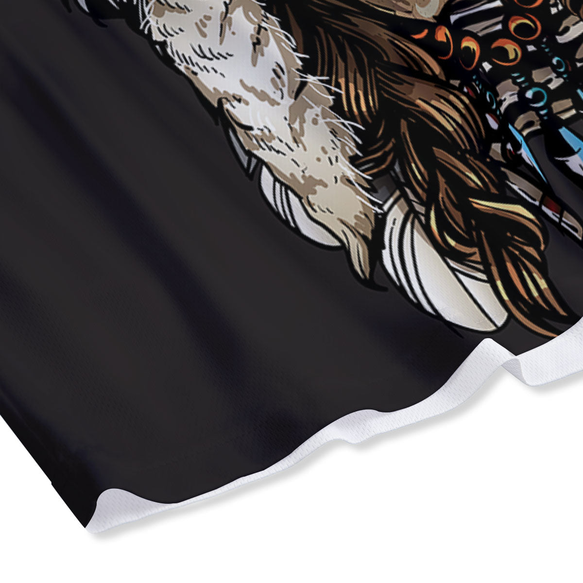 Indian Skull Native American Print Mesh Shorts