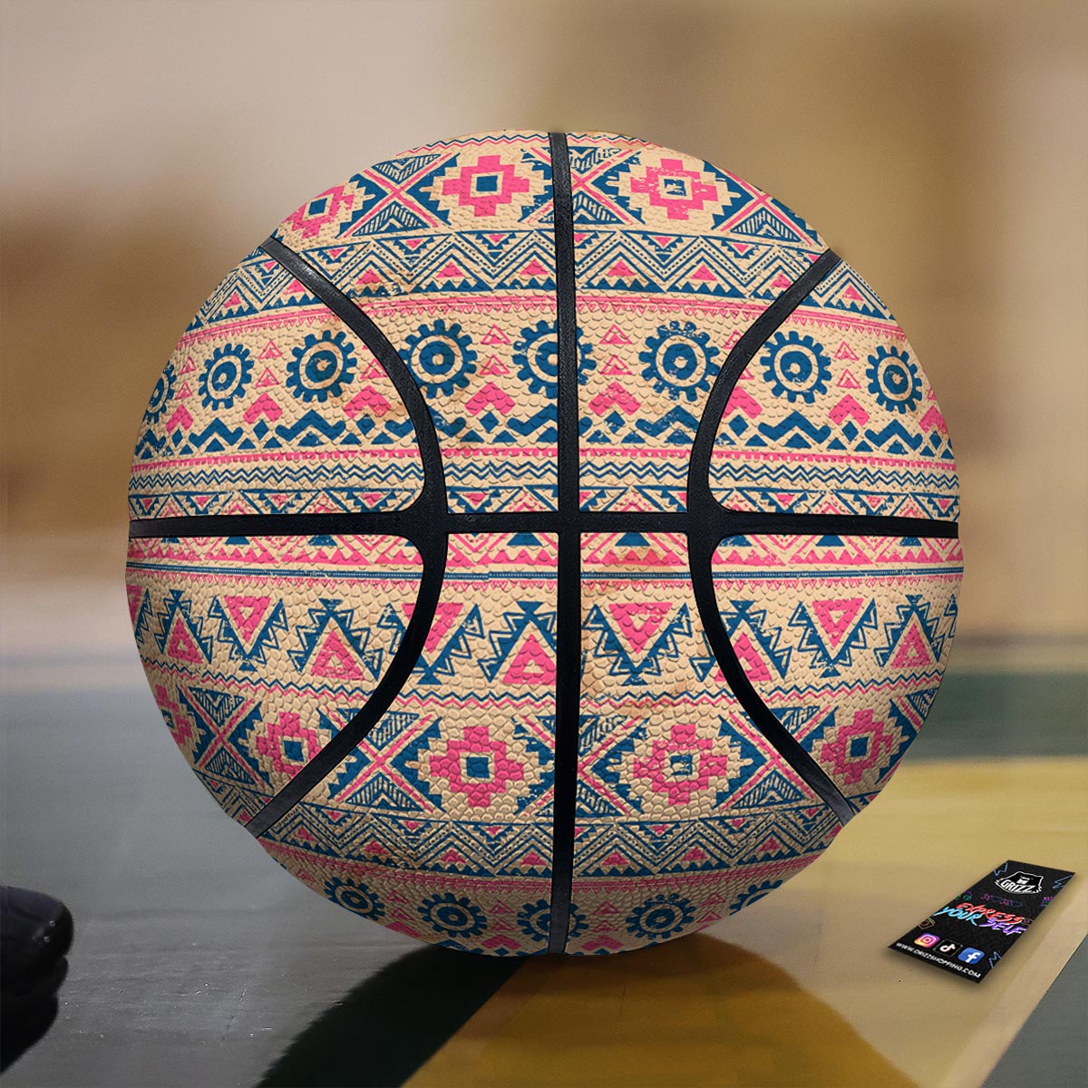 Indian Tribal Native Print Pattern Basketball