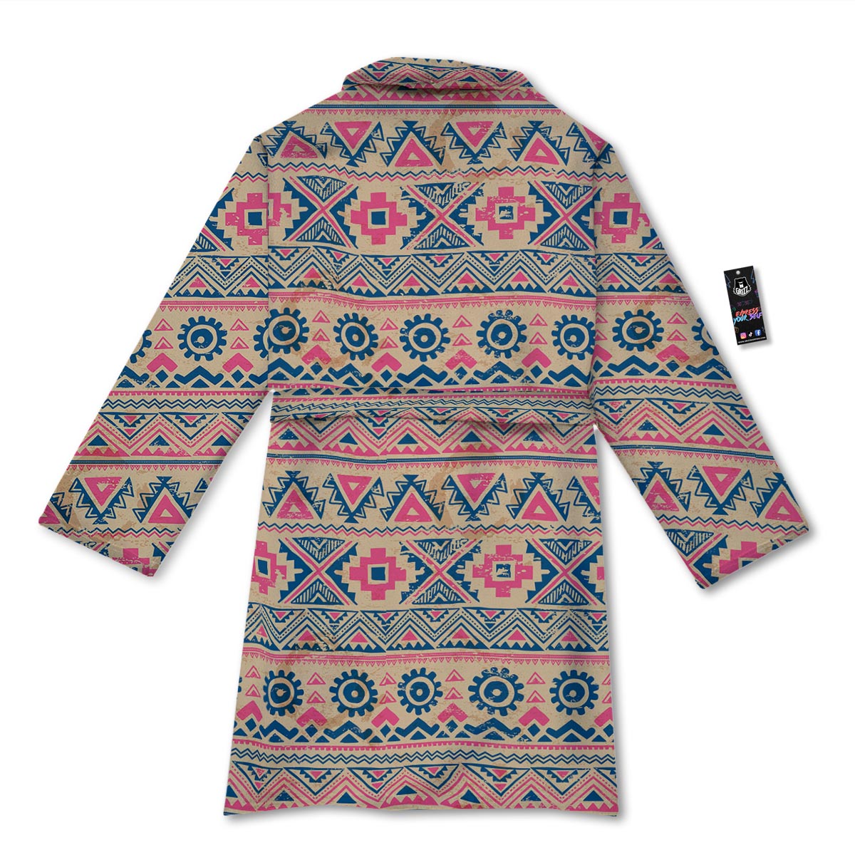 Indian Tribal Native Print Pattern Bathrobe-grizzshop