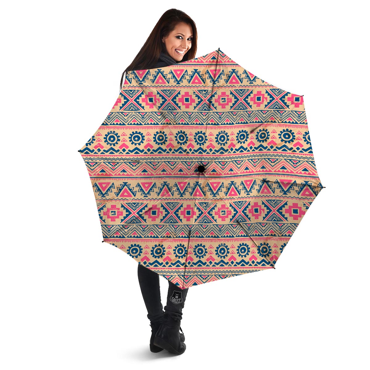 Indian Tribal Native Print Pattern Umbrella-grizzshop