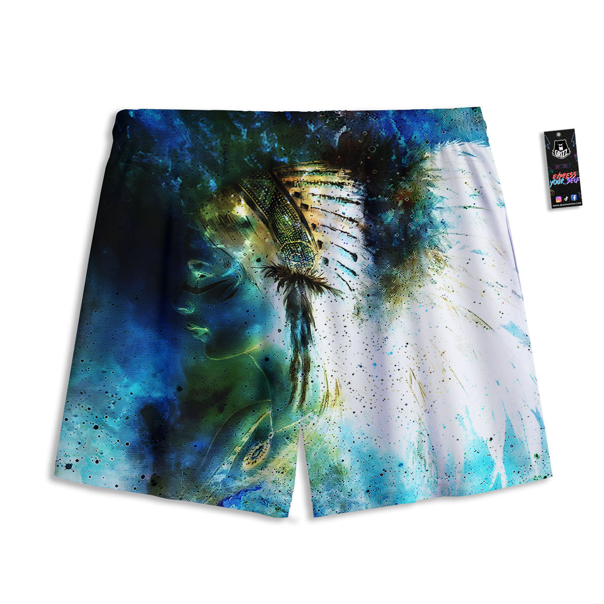 Indian Woman Galaxy Native Mesh Shorts