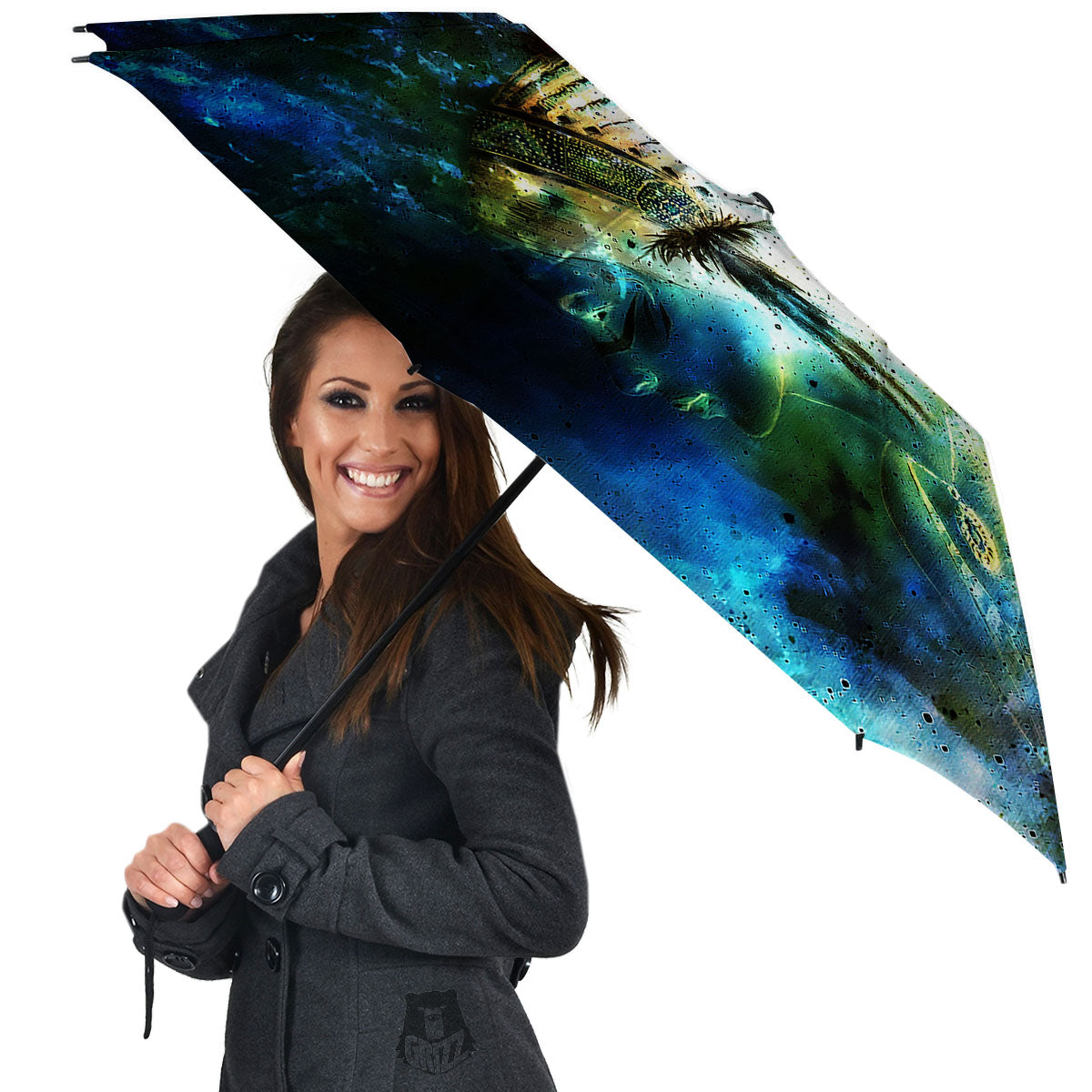 Indian Woman Galaxy Native Umbrella-grizzshop