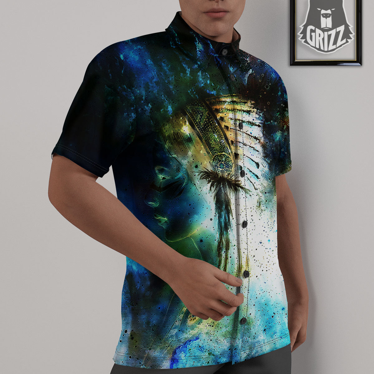 Indian Woman Galaxy Native Untucked Shirts-grizzshop