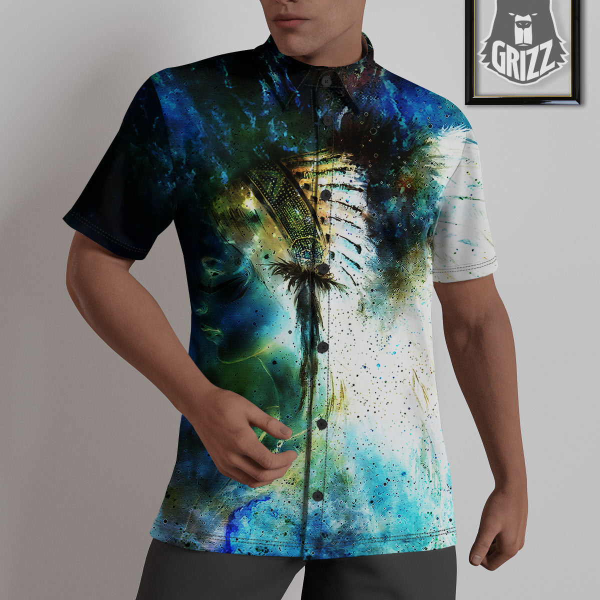 Indian Woman Galaxy Native Untucked Shirts-grizzshop