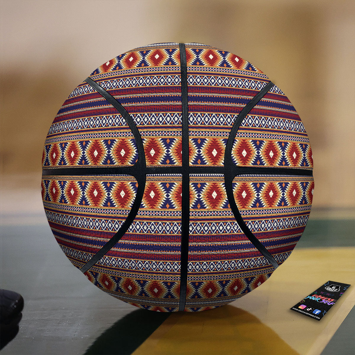 Indian Native Tribal Print Pattern Basketball