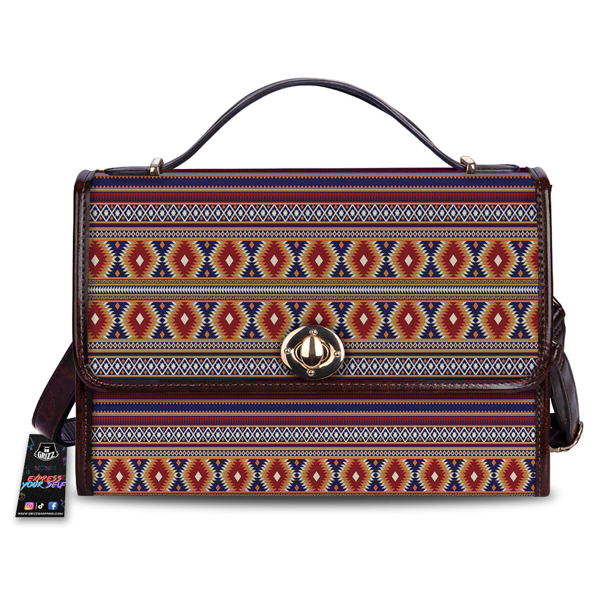 Indian Native Tribal Print Pattern Women's Satchel Bag