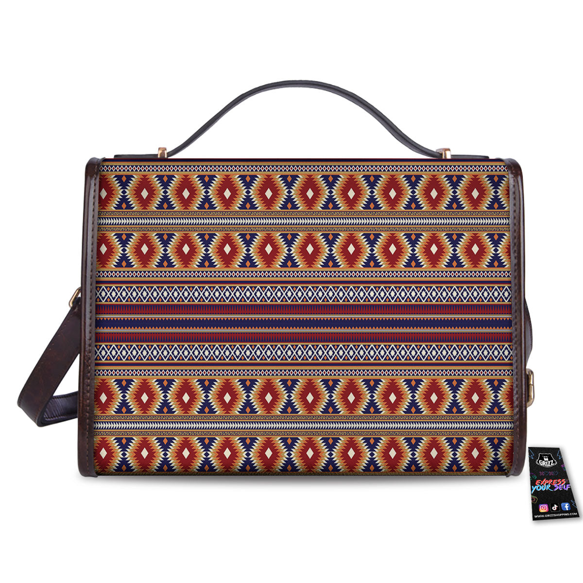 Indian Native Tribal Print Pattern Women's Satchel Bag